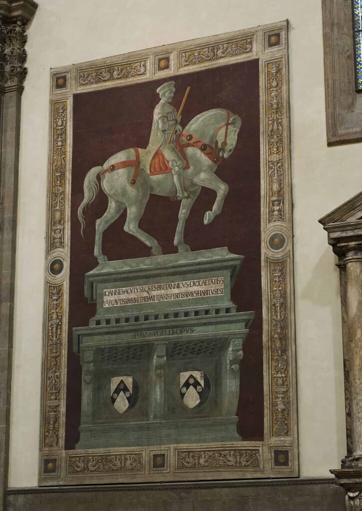 vista lateral fresco condottiero